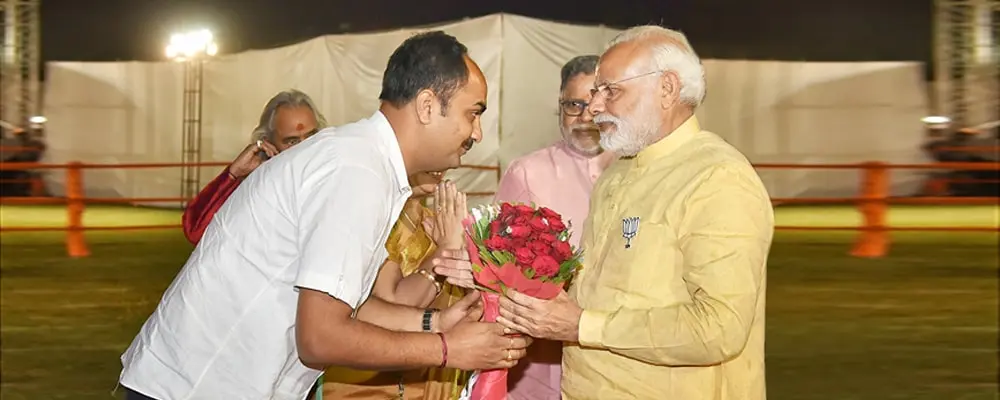 Dr Amar Anupam with Prime Minister Narendra Modi Ji.